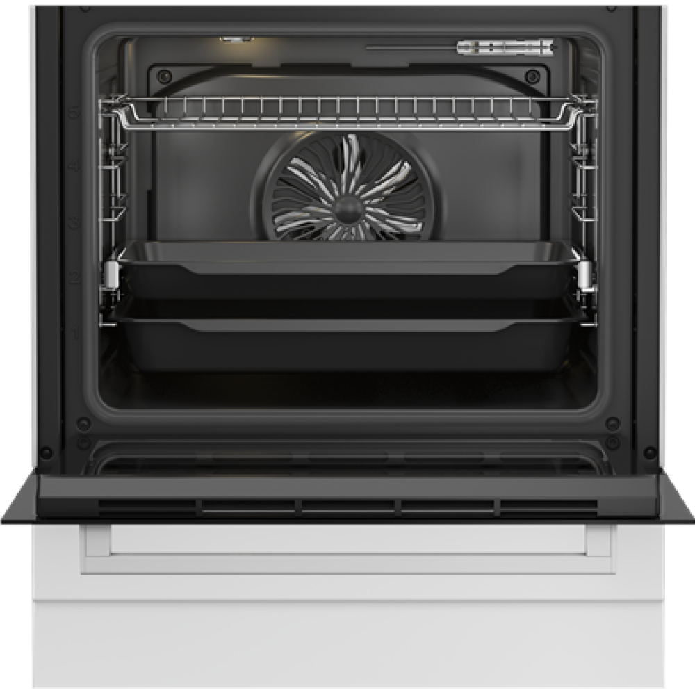 BEKO Cooker , FBM62330GWDTN , Hob type Gas , Oven type Electric , White , Width 60 cm , Grilling , LED , Depth 60 cm , 72 L
