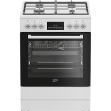 BEKO Cooker , FBM62330GWDTN , Hob type Gas , Oven type Electric , White , Width 60 cm , Depth 60 cm , Grilling , LED , Energy efficiency class A , 72 L BEKO Cooker , FBM62330GWDTN , Hob type Gas , Oven type Electric , White , Width 60 cm , Depth 60 cm , Grilling , LED , Energy efficiency class A , 72 L