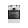 BEKO Cooker , FBM62330GWDTN , Hob type Gas , Oven type Electric , White , Width 60 cm , Grilling , LED , Depth 60 cm , 72 L