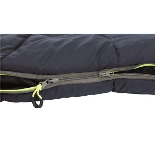 Outwell Contour Lux Deep Blue L, Sleeping Bag - Left Zipper, 220 x 85 cm, YKK 2-way L-shape open-end with auto lock, Deep Blue
