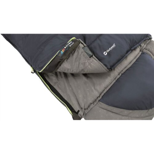 Outwell Contour Lux Deep Blue L, Sleeping Bag - Left Zipper, 220 x 85 cm, YKK 2-way L-shape open-end with auto lock, Deep Blue