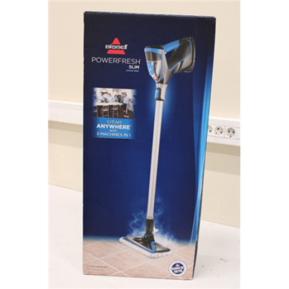 SALE OUT. Bissell , PowerFresh Slim Steam , Steam Mop , Power 1500 W , Steam pressure Not Applicable. Works with Flash Heater Technology bar , Water tank capacity 0.3 L , Blue , USED, SCRATCHED, DIRTY