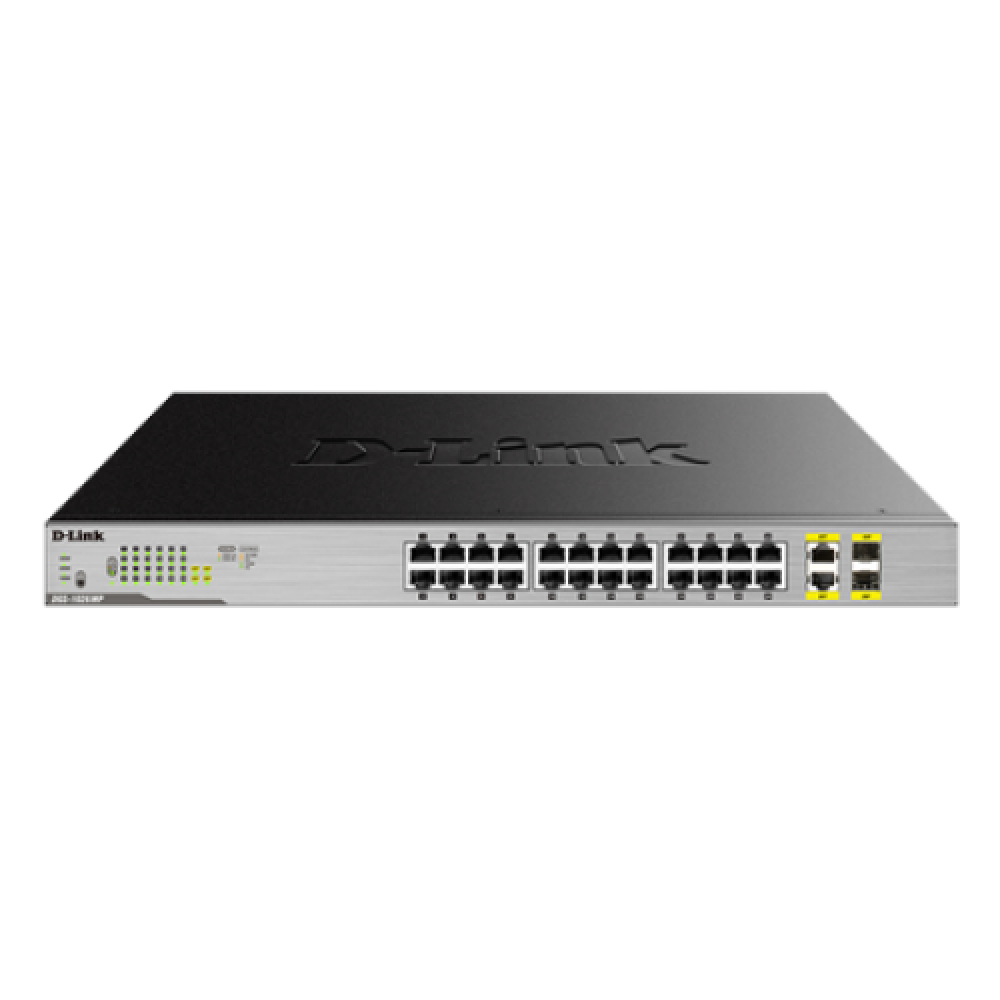 D-Link , Switch , DGS-1026MP , Unmanaged , Rack mountable , Gigabit Ethernet (copper) ports quantity 24 , SFP ports quantity 2 , PoE/Poe+ ports quantity 24 , Power supply type Single , 24 month(s)