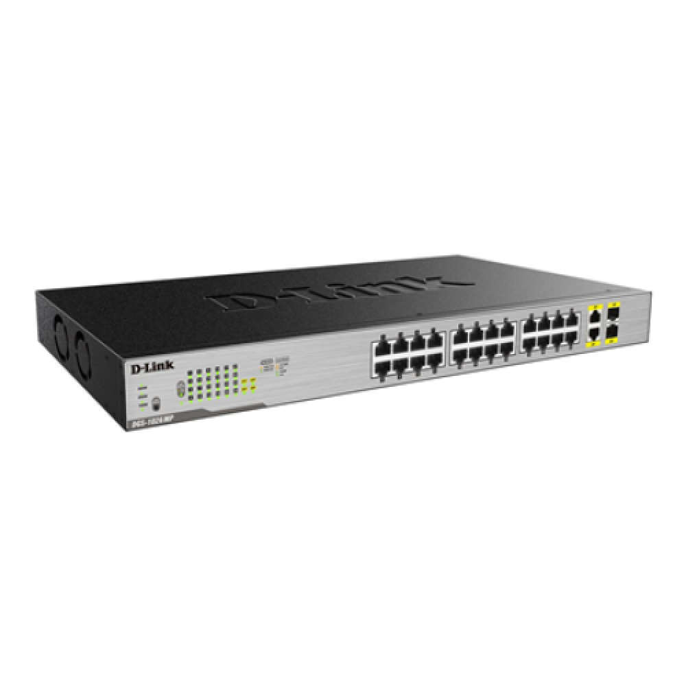 D-Link , Switch , DGS-1026MP , Unmanaged , Rack mountable , Gigabit Ethernet (copper) ports quantity 24 , SFP ports quantity 2 , PoE/Poe+ ports quantity 24 , Power supply type Single , 24 month(s)