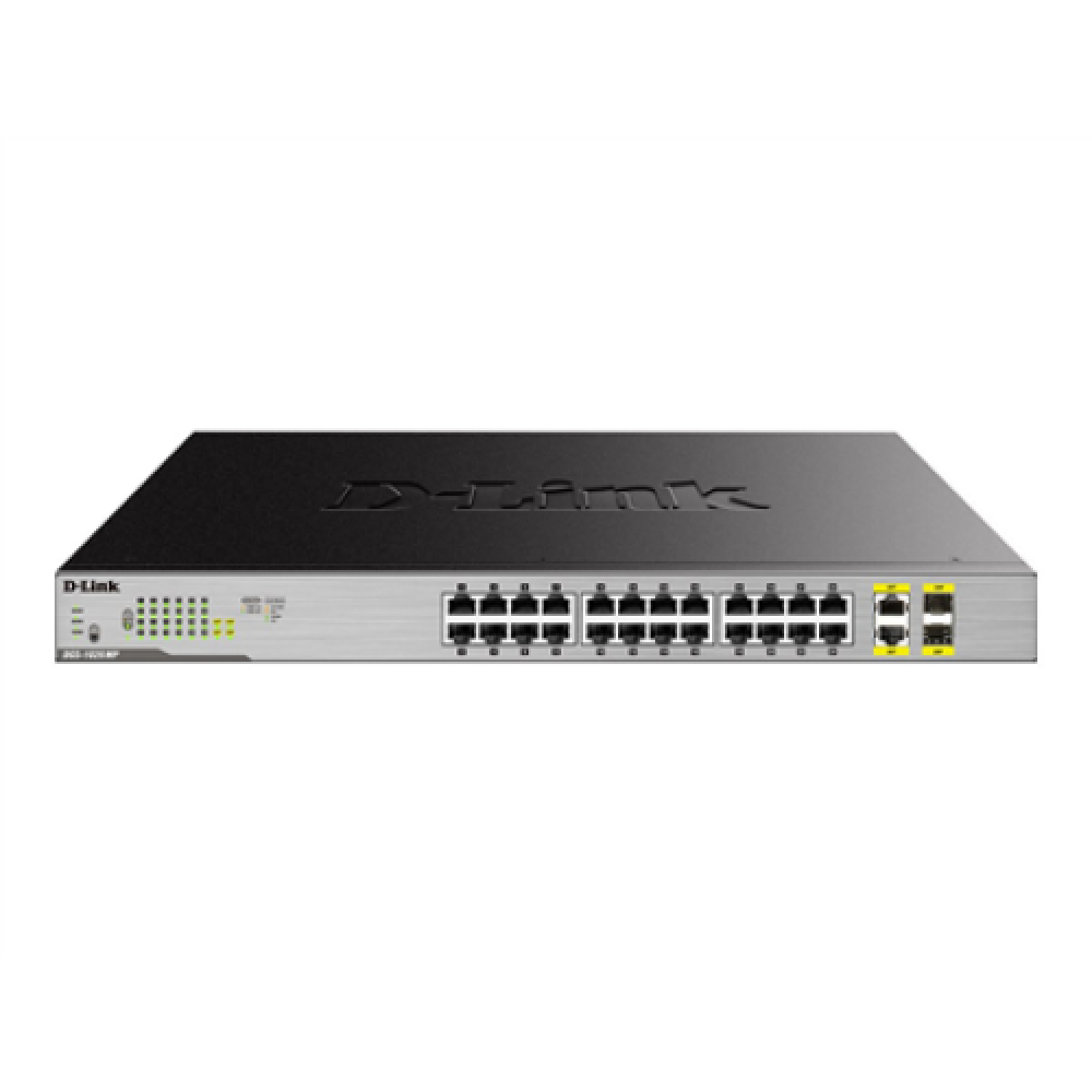 D-Link , Switch , DGS-1026MP , Unmanaged , Rack mountable , Gigabit Ethernet (copper) ports quantity 24 , SFP ports quantity 2 , PoE/Poe+ ports quantity 24 , Power supply type Single , 24 month(s)
