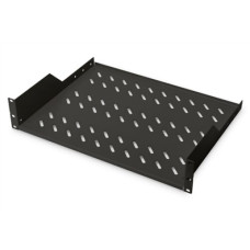 Digitus , 2U Fixed Shelf for Racks , DN-19 TRAY-2-SW , Perfect for storage of components which are not 483 mm (19”) suitable. Slim design which takes space of 2 height units. Easy and quick to mount or dismount. Dimensions 88x482x349 mm, up to 25 kg , Bla