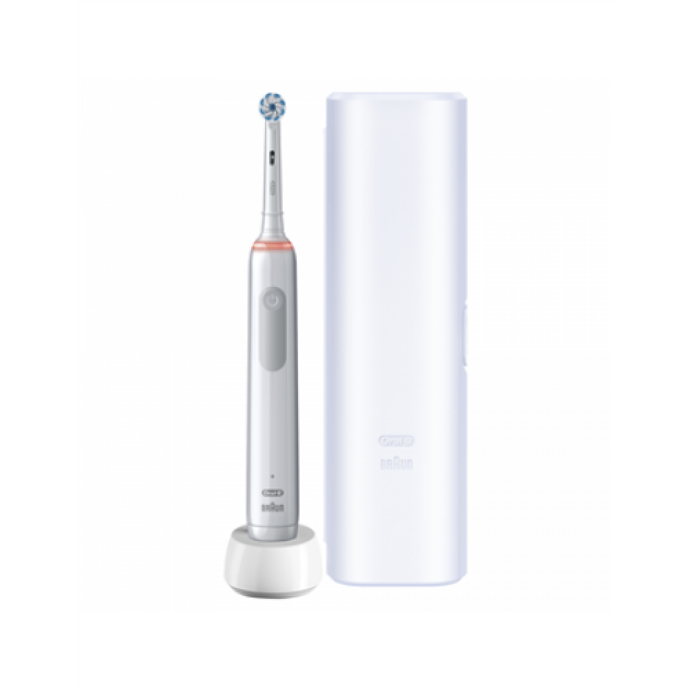 Oral-B , Electric Toothbrush , Pro3 3500 Sensitive Clean , Rechargeable , For adults , Number of brush heads included 1 , Number of teeth brushing modes 3 , White