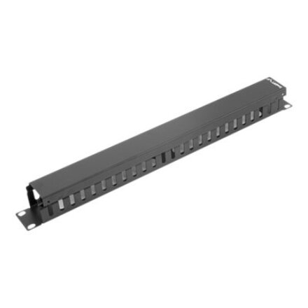 Lanberg 19 cable management panel type A 1U , AK-1201-B , Black