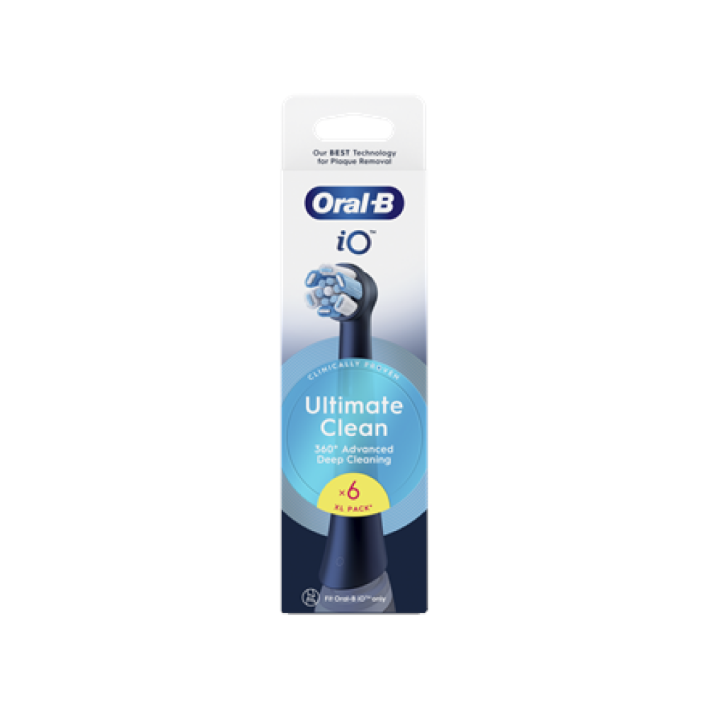 Oral-B Replaceable toothbrush heads , iO UltimateClean , Heads , For adults , Number of brush heads included 6 , Black