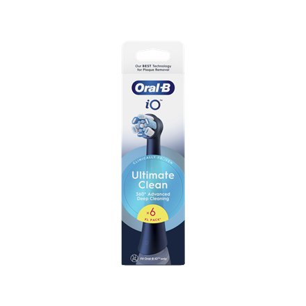 Oral-B , Replaceable toothbrush heads , iO UltimateClean , Heads , For adults , Number of brush heads included 6 , Black