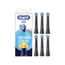 Oral-B , Replaceable toothbrush heads , iO UltimateClean , Heads , For adults , Number of brush heads included 6 , Black