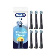 Oral-B Replaceable toothbrush heads , iO UltimateClean , Heads , For adults , Number of brush heads included 6 , Black