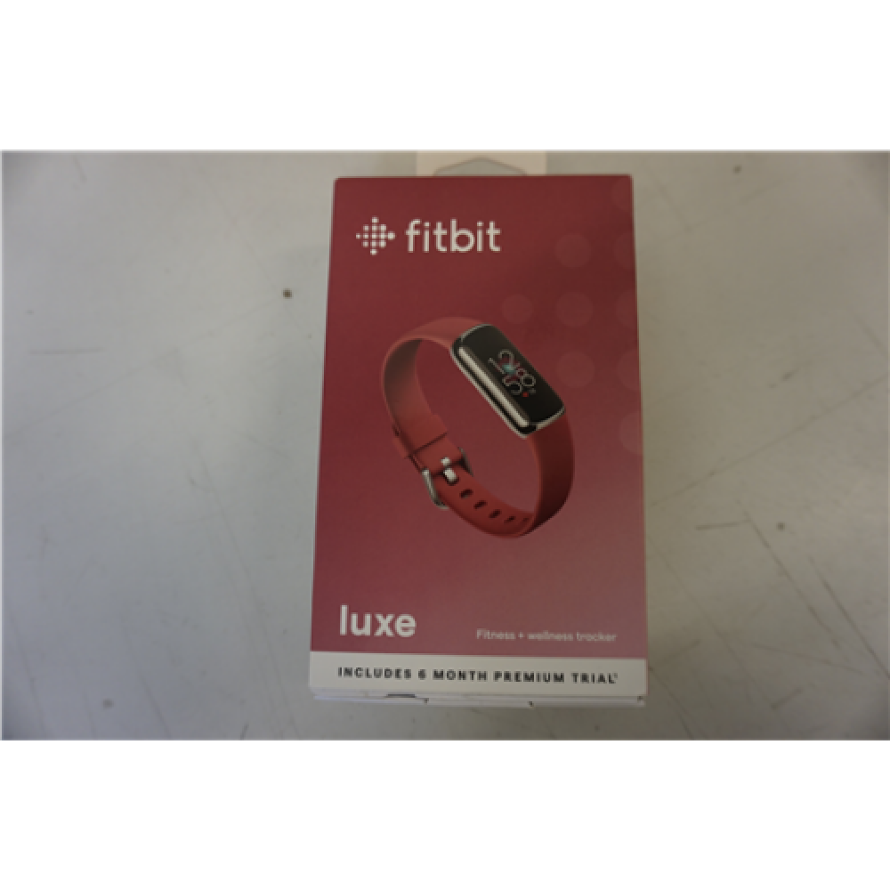 SALE OUT. Fitbit Luxe Fitness tracker, Platinum/Orchide Fitbit Luxe Fitness tracker Touchscreen Heart rate monitor Activity monitoring 24/7 Waterproof Bluetooth DAMAGED PACKAGING,UNPACKED Platinum/Orchide