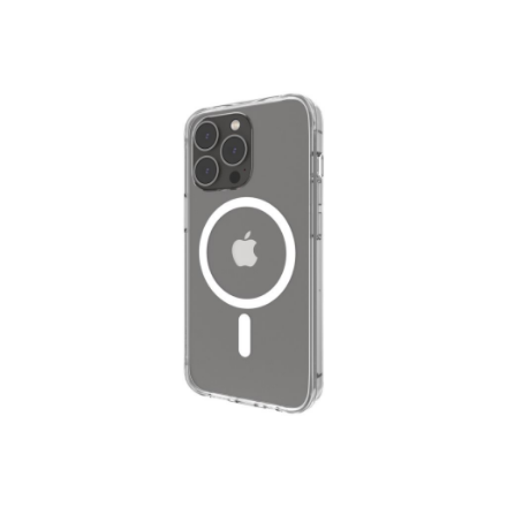Belkin , SheerForce Magnetic Anti-Microbial Protective Case , Protective Case , Apple , iPhone 14 , N/A , Transparent , Protect your new iPhone 14 with a MagSafe-compatible, magnetic phone case. The clear, UV light-resistant material prevents discoloratio
