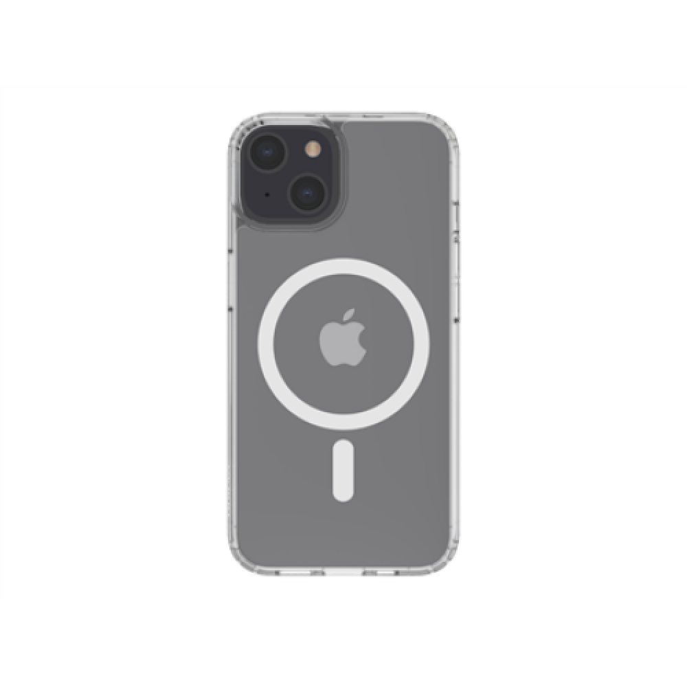 Belkin , SheerForce Magnetic Anti-Microbial Protective Case , Protective Case , Apple , iPhone 14 , N/A , Transparent , Protect your new iPhone 14 with a MagSafe-compatible, magnetic phone case. The clear, UV light-resistant material prevents discoloratio