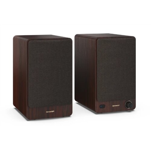 Sharp CP-SS30 Bookshelf Speakers, Brown , Sharp , Speakers , CP-SS30(BR) Bookshelf , 60 W , Bluetooth , Wireless connection , Brown