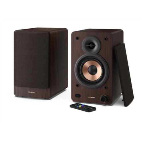 Sharp CP-SS30 Bookshelf Speakers, Brown , Sharp , Speakers , CP-SS30(BR) Bookshelf , 60 W , Bluetooth , Wireless connection , Brown