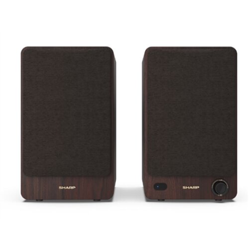 Sharp CP-SS30 Bookshelf Speakers, Brown , Sharp , Speakers , CP-SS30(BR) Bookshelf , 60 W , Bluetooth , Wireless connection , Brown
