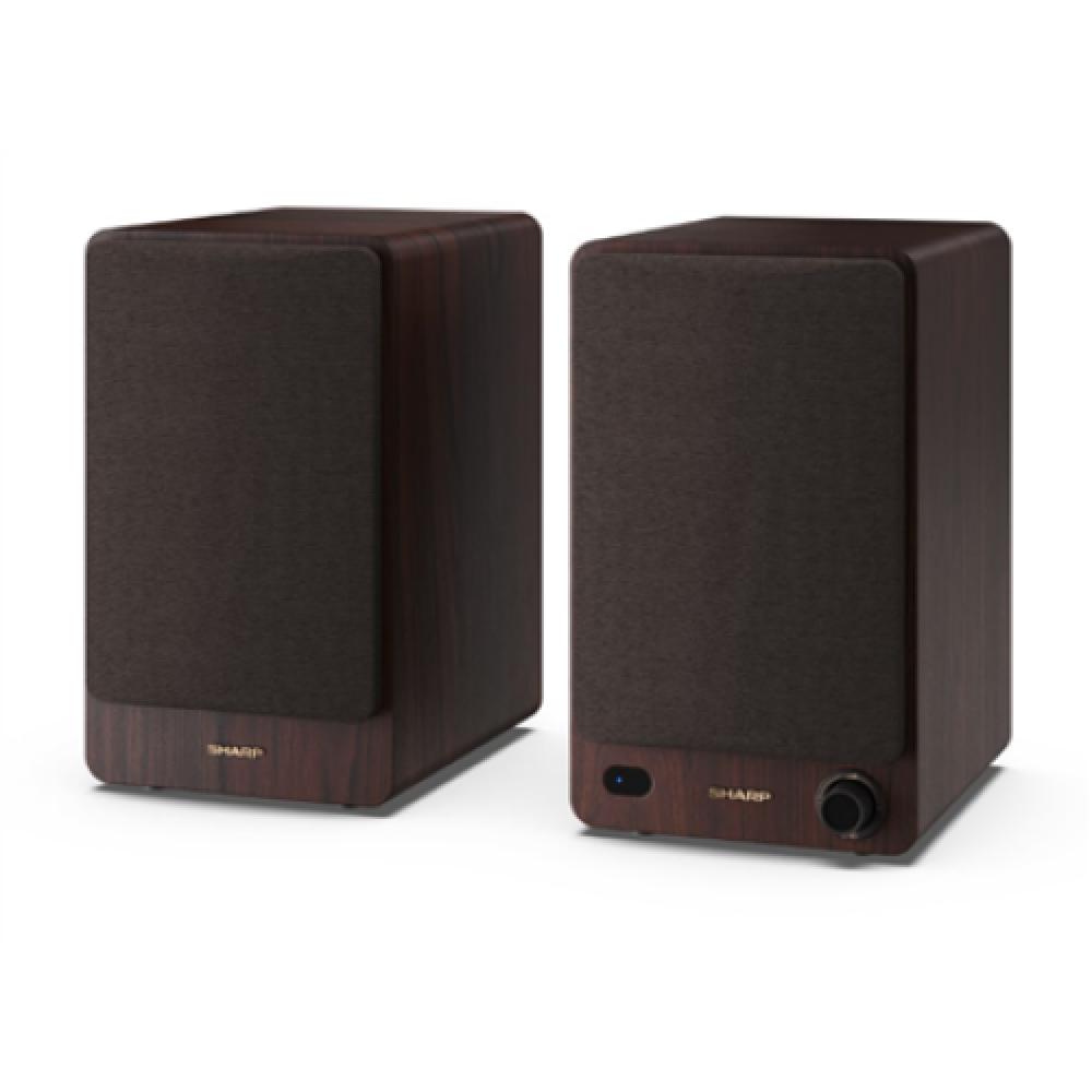 Sharp CP-SS30 Bookshelf Speakers, Brown , Sharp , Speakers , CP-SS30(BR) Bookshelf , 60 W , Bluetooth , Brown , Wireless connection