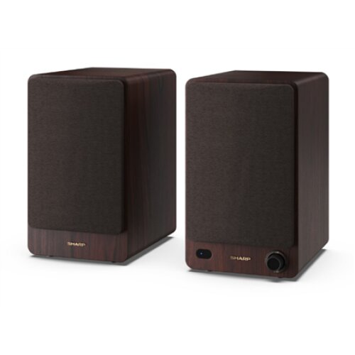 Sharp CP-SS30 Bookshelf Speakers, Brown , Sharp , Speakers , CP-SS30(BR) Bookshelf , 60 W , Bluetooth , Wireless connection , Brown