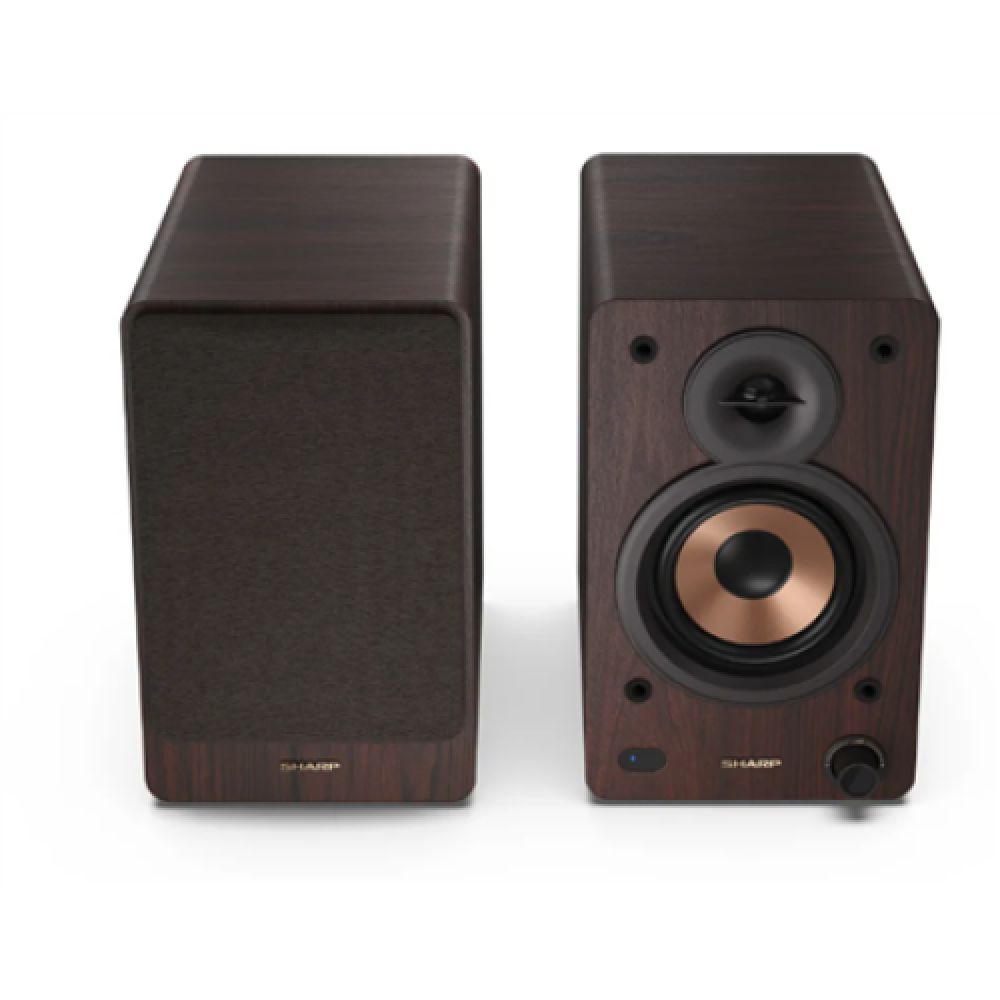 Sharp CP-SS30 Bookshelf Speakers, Brown , Sharp , Speakers , CP-SS30(BR) Bookshelf , 60 W , Bluetooth , Brown , Wireless connection