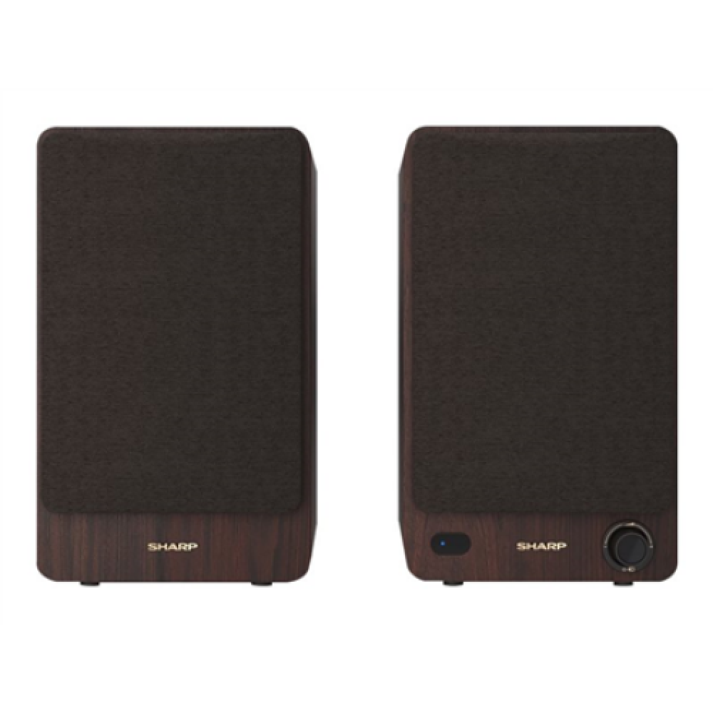 Sharp CP-SS30 Bookshelf Speakers, Brown , Sharp , Speakers , CP-SS30(BR) Bookshelf , 60 W , Bluetooth , Brown , Wireless connection