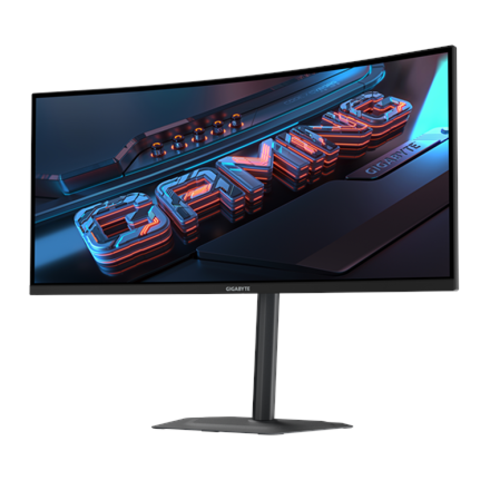 Gigabyte GS34WQCA , 34 , VA , WQHD , 120 Hz , 1 ms , 3440 x 1440 pixels , 300 cd/m² , HDMI ports quantity 2 , Black