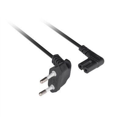 Lanberg CEE 7/16 to EC 320 C7 Euro (radio) power cord 1.8m angled VDE , CA-C7CA-12CC-0018-BK