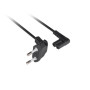 Lanberg CEE 7/16 to EC 320 C7 Euro (radio) power cord 1.8m angled VDE , CA-C7CA-12CC-0018-BK