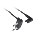 Lanberg CEE 7/16 to EC 320 C7 Euro (radio) power cord 1.8m angled VDE , CA-C7CA-12CC-0018-BK