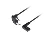 Lanberg CEE 7/16 to EC 320 C7 Euro (radio) power cord 1.8m angled VDE , CA-C7CA-12CC-0018-BK