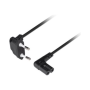 Lanberg CEE 7/16 to EC 320 C7 Euro (radio) power cord 1.8m angled VDE , CA-C7CA-12CC-0018-BK