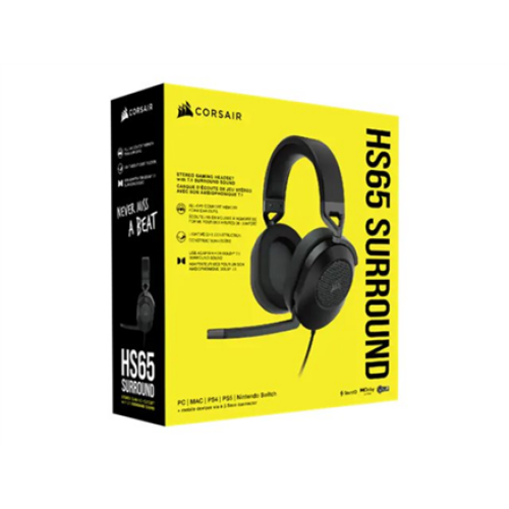 Corsair , Surround Gaming Headset , HS65 , Wired , Over-Ear