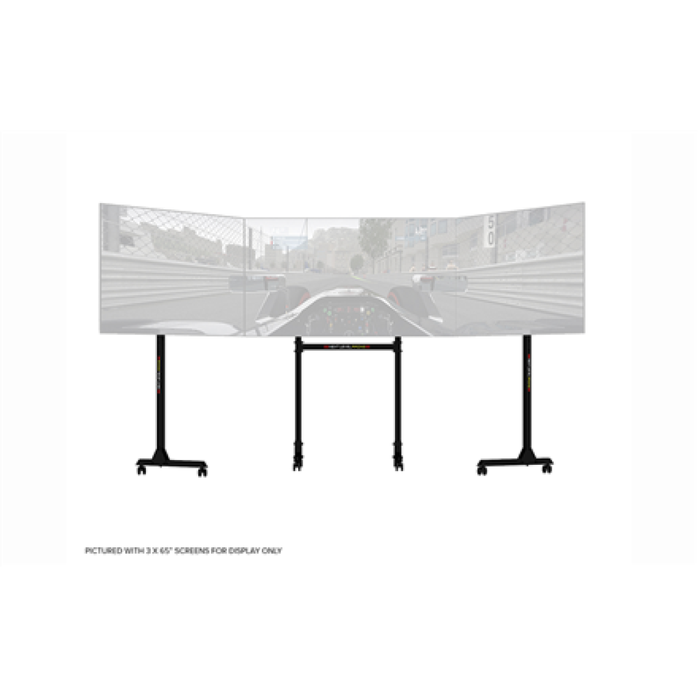 Next Level Racing , Floor stand , Free Standing Triple Monitor stand , 3 x 32- 65 , Maximum weight (capacity) 70 kg , Black