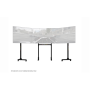 Next Level Racing , Floor stand , Free Standing Triple Monitor stand , 3 x 32- 65 , Maximum weight (capacity) 70 kg , Black