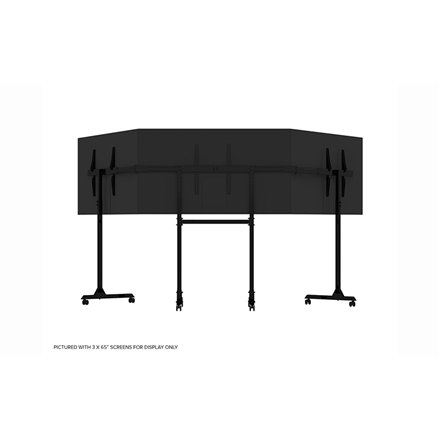 Next Level Racing , Floor stand , Free Standing Triple Monitor stand , 3 x 32- 65 , Maximum weight (capacity) 70 kg , Black