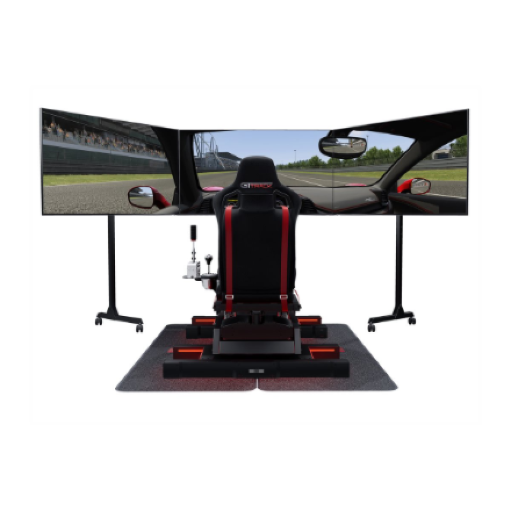 Next Level Racing , Floor stand , Free Standing Triple Monitor stand , 3 x 32- 65 , Maximum weight (capacity) 70 kg , Black