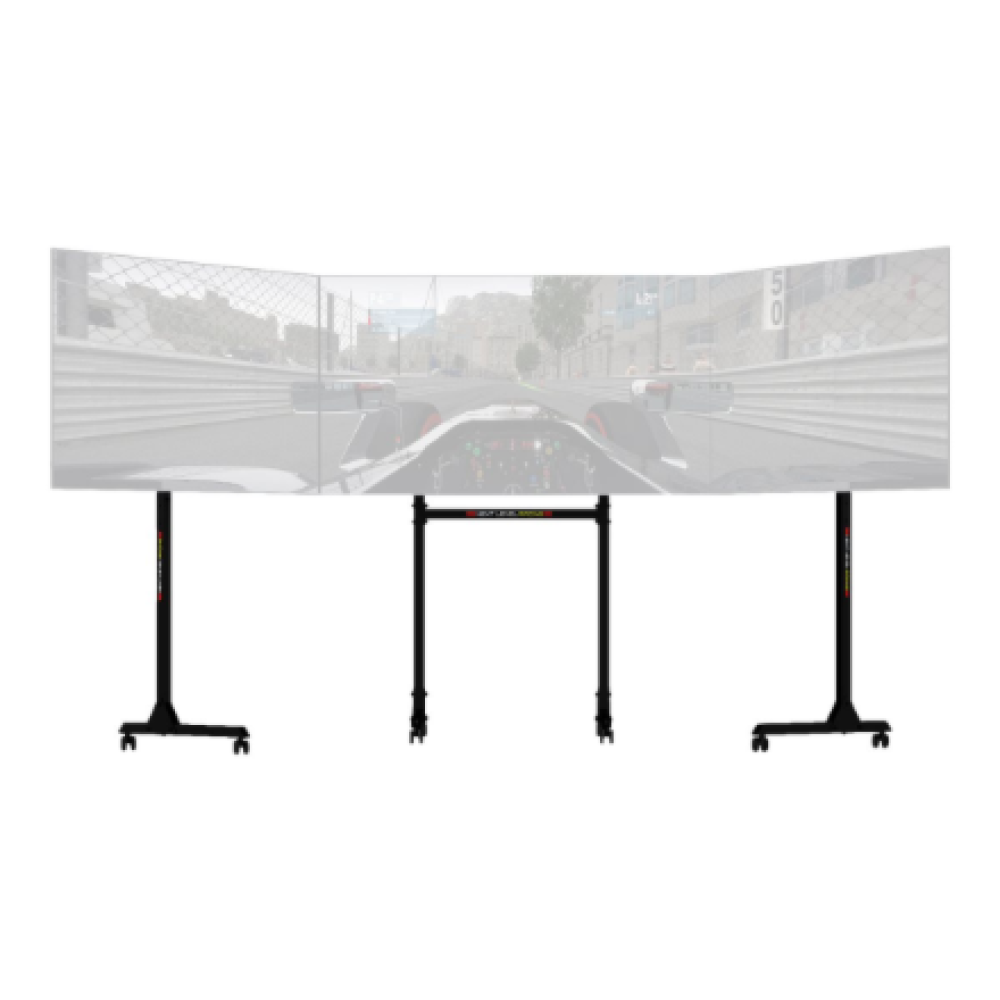 Next Level Racing , Floor stand , Free Standing Triple Monitor stand , 3 x 32- 65 , Maximum weight (capacity) 70 kg , Black