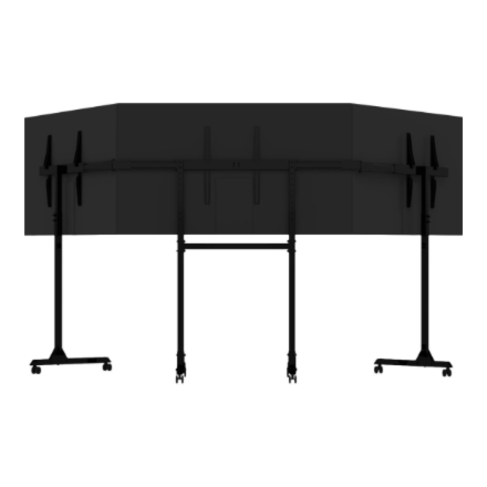 Next Level Racing , Floor stand , Free Standing Triple Monitor stand , 3 x 32- 65 , Maximum weight (capacity) 70 kg , Black