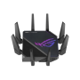 Tri-band Gigabit Wifi-6 Gaming Router , ROG Rapture GT-AX11000 PRO , 802.11ax , 480+1148 Mbit/s , 10/100/1000 Mbit/s , Ethernet LAN (RJ-45) ports 4 , Mesh Support Yes , MU-MiMO Yes , No mobile broadband , Antenna type 8xExternal