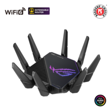 Tri-band Gigabit Wifi-6 Gaming Router , ROG Rapture GT-AX11000 PRO , 802.11ax , 480+1148 Mbit/s , 10/100/1000 Mbit/s , Ethernet LAN (RJ-45) ports 4 , Mesh Support Yes , MU-MiMO Yes , No mobile broadband , Antenna type 8xExternal