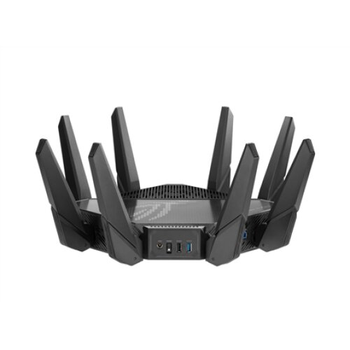 Tri-band Gigabit Wifi-6 Gaming Router , ROG Rapture GT-AX11000 PRO , 802.11ax , 480+1148 Mbit/s , 10/100/1000 Mbit/s , Ethernet LAN (RJ-45) ports 4 , Mesh Support Yes , MU-MiMO Yes , No mobile broadband , Antenna type 8xExternal