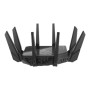 Tri-band Gigabit Wifi-6 Gaming Router , ROG Rapture GT-AX11000 PRO , 802.11ax , 480+1148 Mbit/s , 10/100/1000 Mbit/s , Ethernet LAN (RJ-45) ports 4 , Mesh Support Yes , MU-MiMO Yes , No mobile broadband , Antenna type 8xExternal