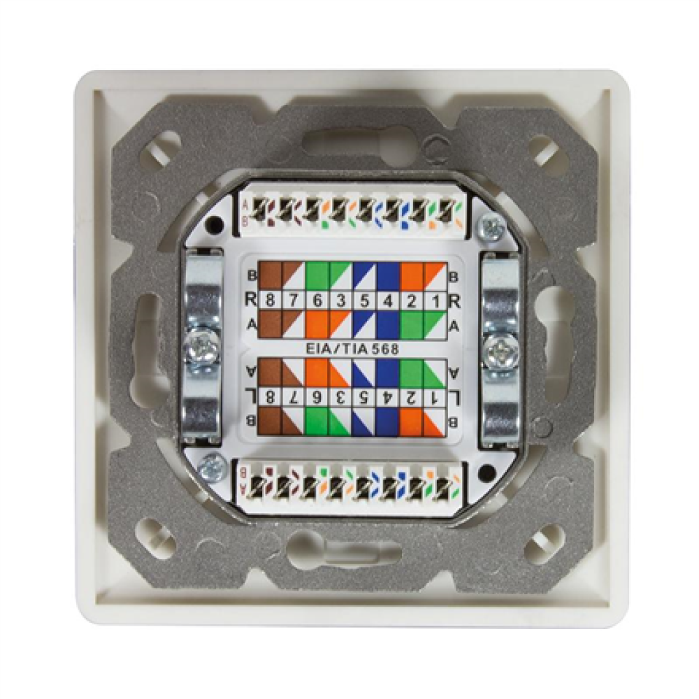 NP0124 Logilink , Cat.6A Wall Outlet STP , NP0124 , White