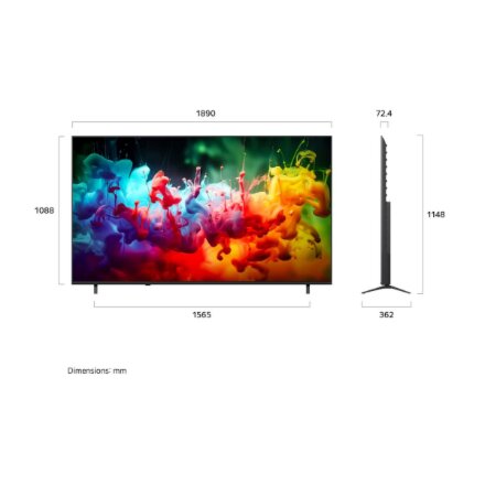 LG QNED 4K AI Mini LED TV , 85QNED70B3A , 85 , Smart TV , webOS , UHD , Black