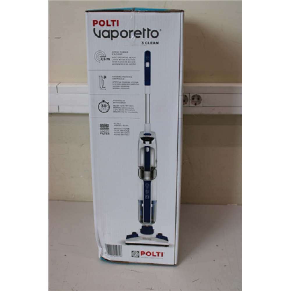 SALE OUT. , Polti Vacuum steam mop with portable steam cleaner , PTEU0299 Vaporetto 3 Clean_Blue , Power 1800 W , Steam pressure Not Applicable bar , Water tank capacity 0.5 L , White/Blue , DAMAGED PACKAGING