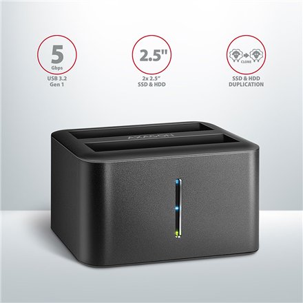 AXAGON , SuperSpeed USB DUAL 2.5 SSD/HDD MINI dock , ADSA-D25