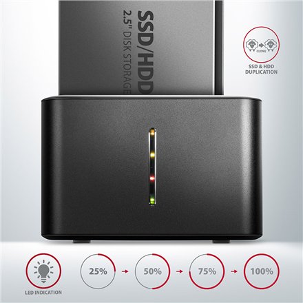 AXAGON , SuperSpeed USB DUAL 2.5 SSD/HDD MINI dock , ADSA-D25