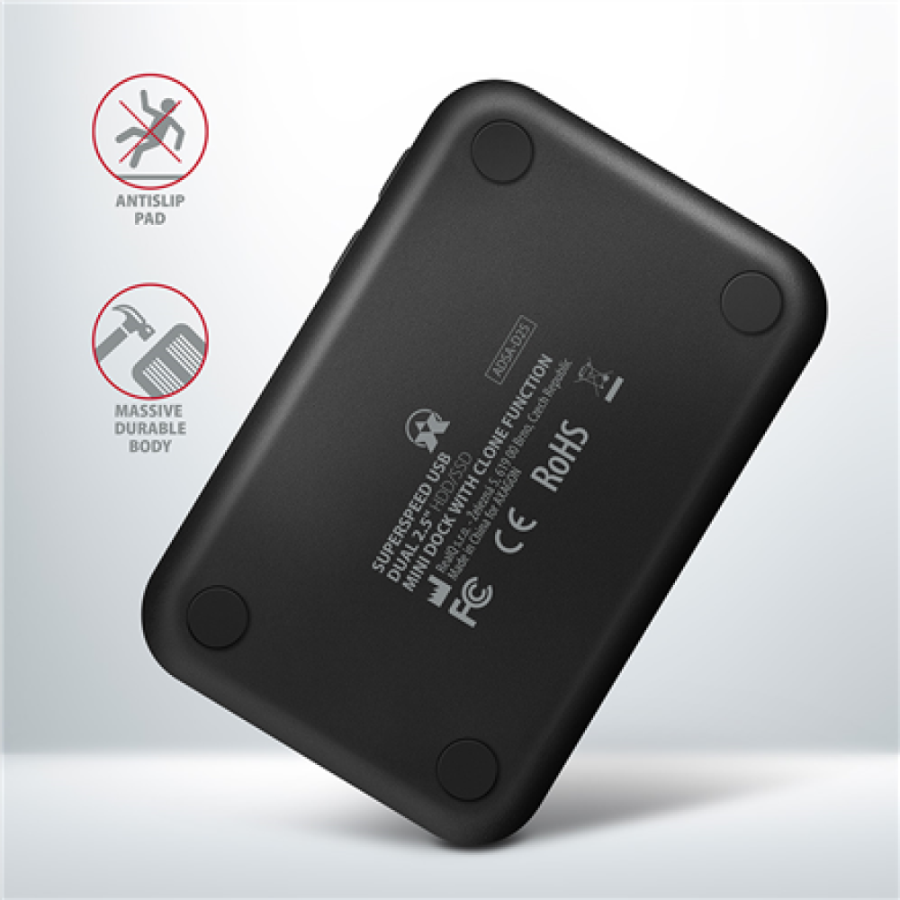 AXAGON , SuperSpeed USB DUAL 2.5 SSD/HDD MINI dock , ADSA-D25