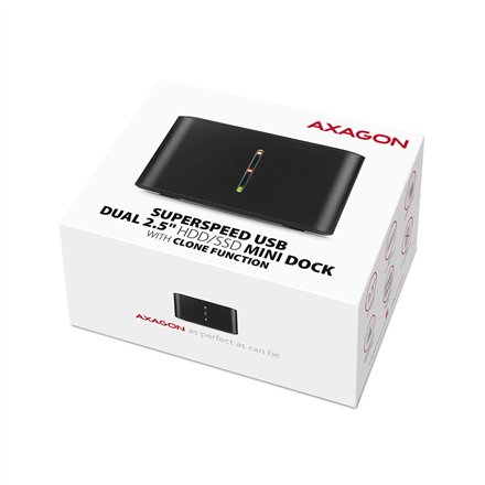 AXAGON , SuperSpeed USB DUAL 2.5 SSD/HDD MINI dock , ADSA-D25